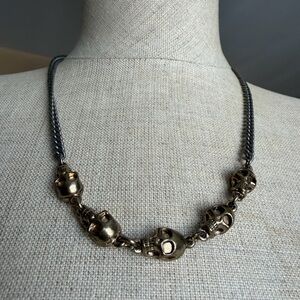Gothic Skull Statement Necklace Chain